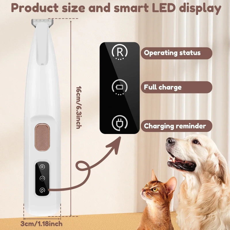 Precision Pet Paw Trimmer With LED Light