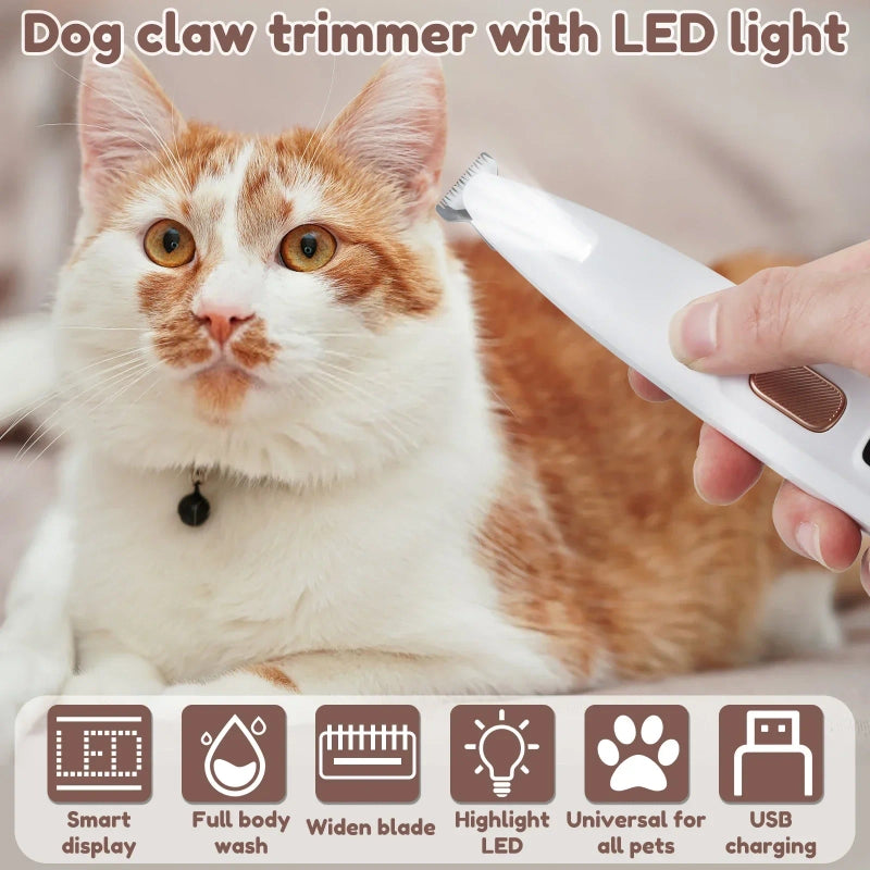 Precision Pet Paw Trimmer With LED Light
